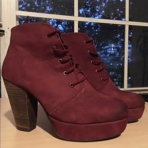steve madden burgundy booties